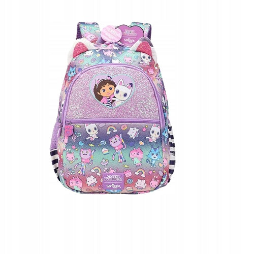 SCHOOL BACKPACK CAT HOUSE GABI GLITTER RAINBOW