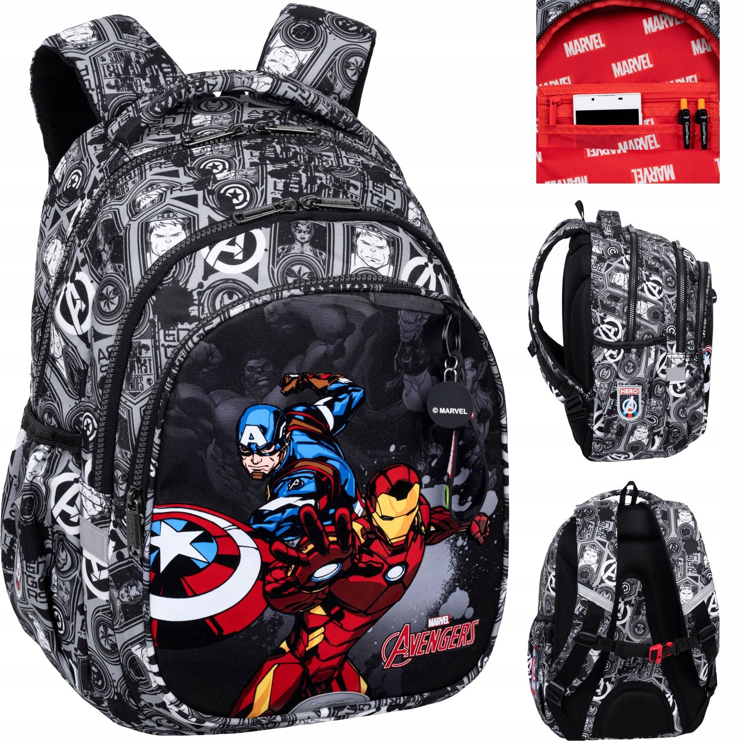 SCHOOL BACKPACK CLASS 1-3 FOR BOY AVENGERS DISNEY MARVEL