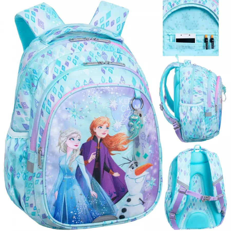 SCHOOL BACKPACK CLASS 1-3 GIRLS DISNEY FROZEN LAND OF ICE ANNA ELSA