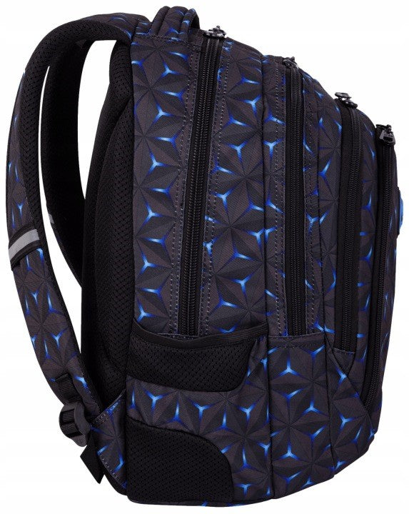 SCHOOL BACKPACK COOLPACK DRAFTER WINDMILL 3D NAVY BLUE - 28l Type multi compartment