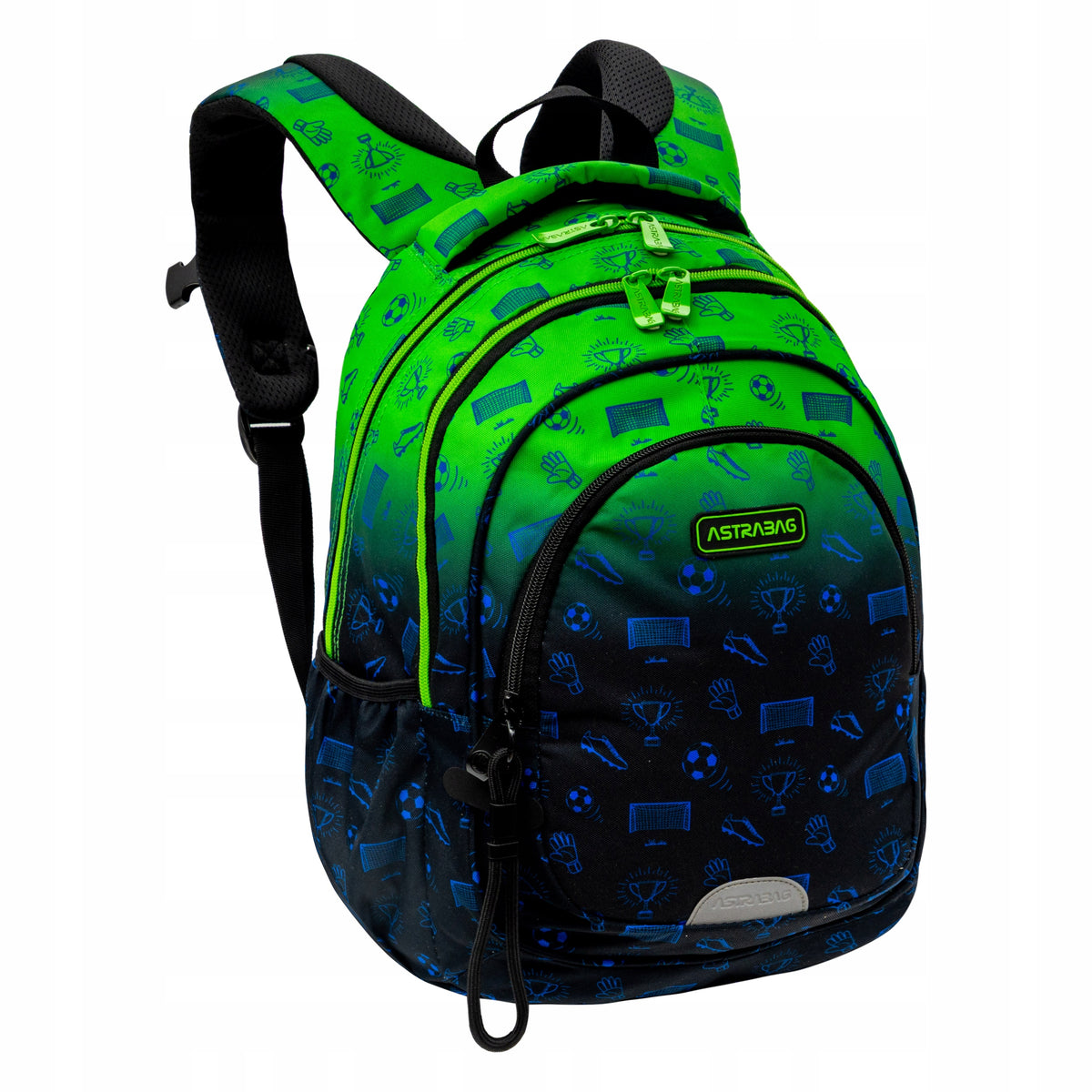SCHOOL BACKPACK FOR BOY FOOTBALL OMBRE 3 CHAMBERS 20 LITERS CLASS 1-3