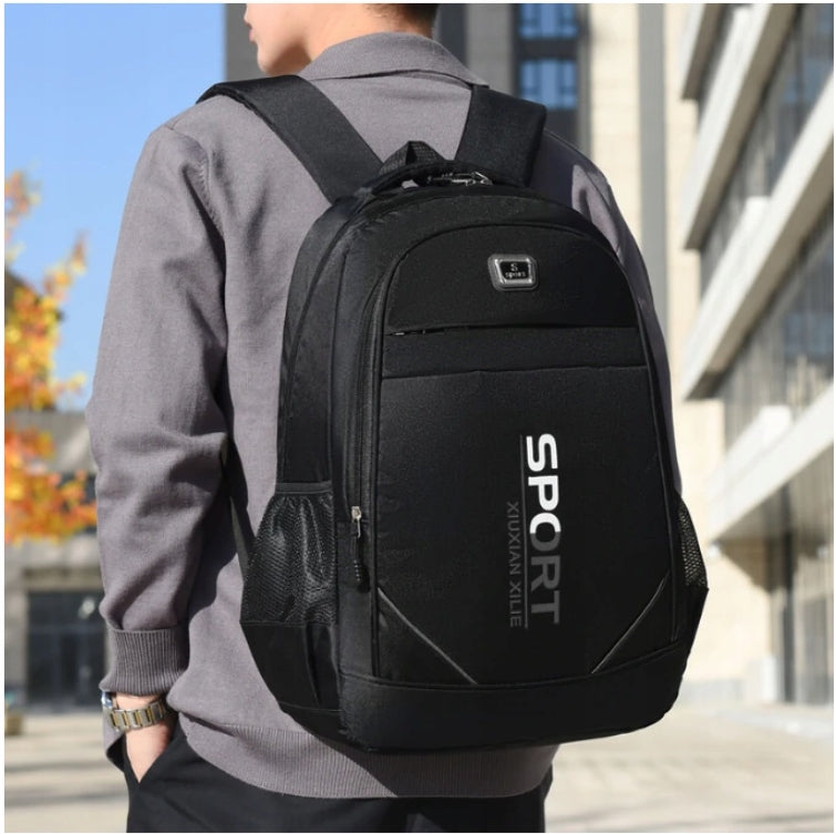 SCHOOL BACKPACK FOR BOY WATERPROOF SPORTS MULTI-CHAMBER BLACK Brand no brand