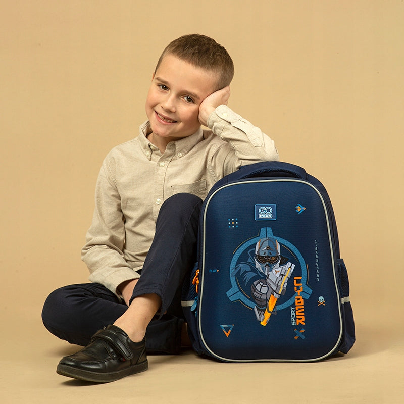 SCHOOL BACKPACK FOR BOYS BLUE GAME CLASS 1 3 GoPack EAN (GTIN) 4063276113986