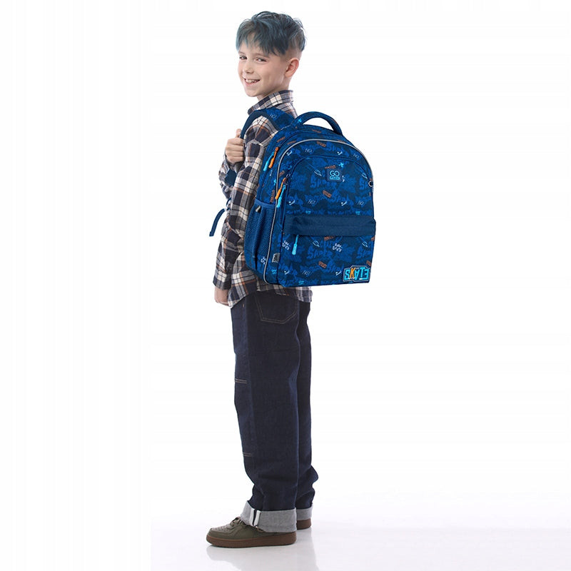 SCHOOL BACKPACK FOR BOYS BLUE SKATE GoPack EAN (GTIN) 4063276190567