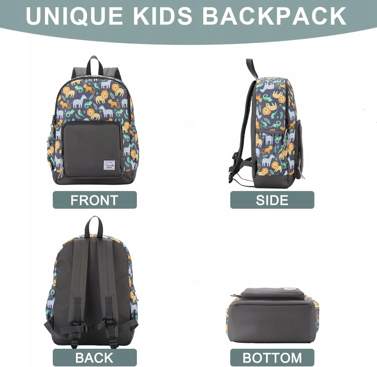SCHOOL BACKPACK FOR CHILDREN ANIMAL MOTIF LION 11,5L 4-6 YEARS DURABLE FASHIONABLE EAN (GTIN) 0099193759352