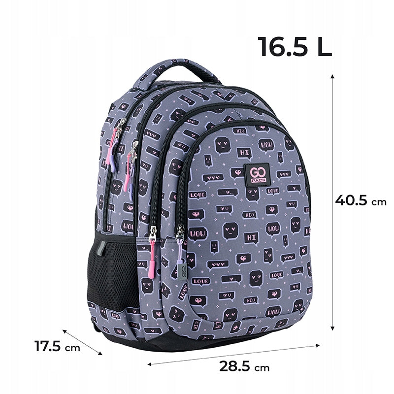 SCHOOL BACKPACK FOR GIRLS GREY GoPack EAN (GTIN) 4063276119049