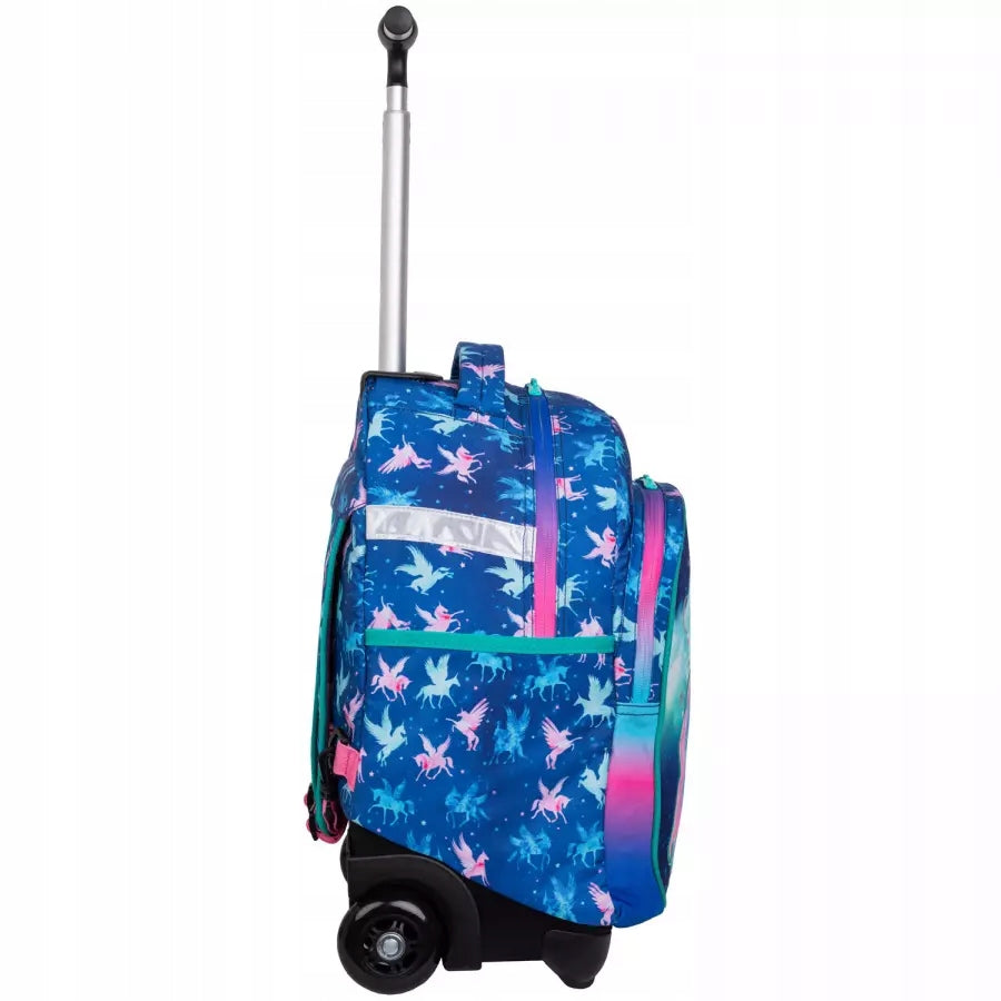 SCHOOL BACKPACK FOR GIRLS ON WHEELS UNICORN UNICORNS Manufacturer code F107659
