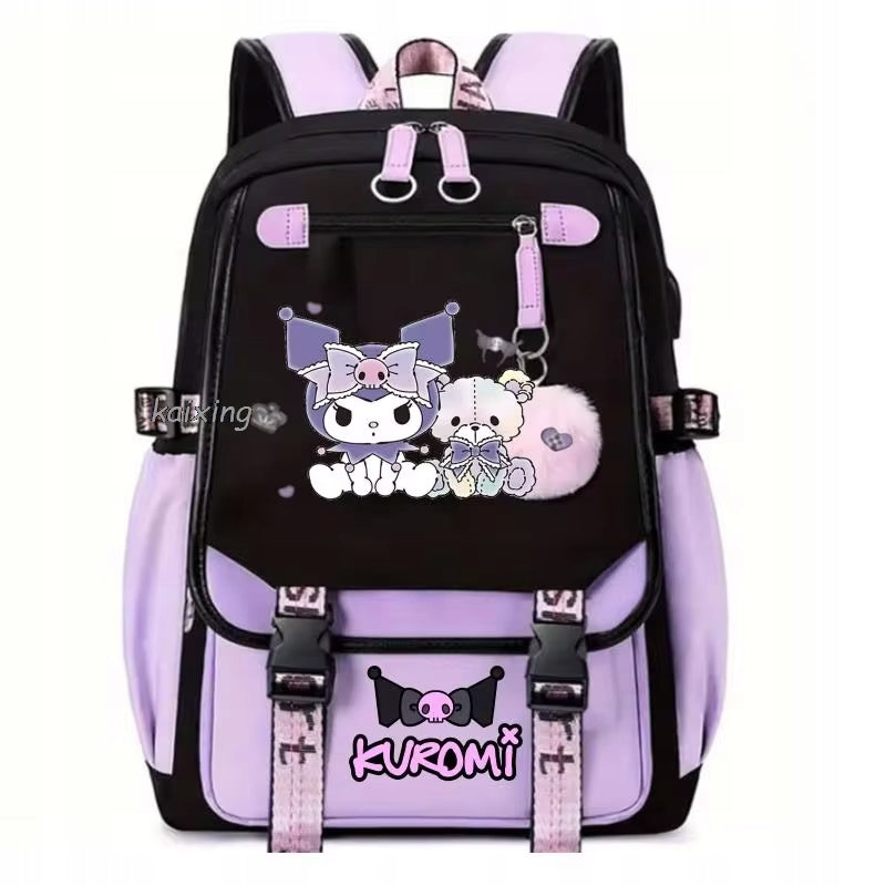 SCHOOL BACKPACK FOR SCHOOL KUROMI POMPON Brand no brand