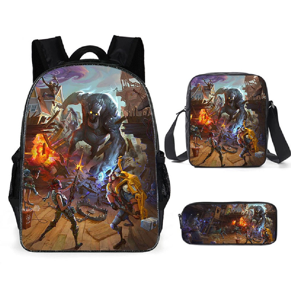 SCHOOL BACKPACK Fortnite SATCHEL BAG SET PENCIL CASE 3IN1 PATTERNS COLORS Brand no brand