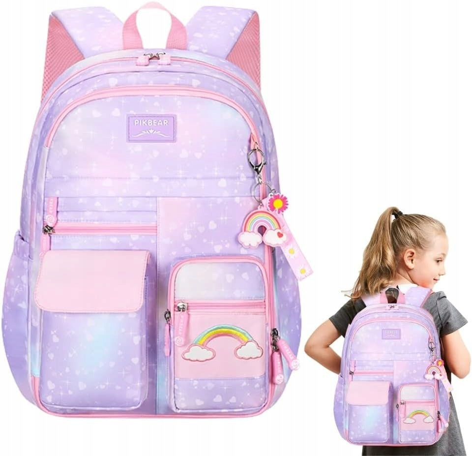 SCHOOL BACKPACK HANDBAG PENCIL CASE YOUTH SET ROOMY class 4-12 Manufacturer code Pink Backpack for Girls