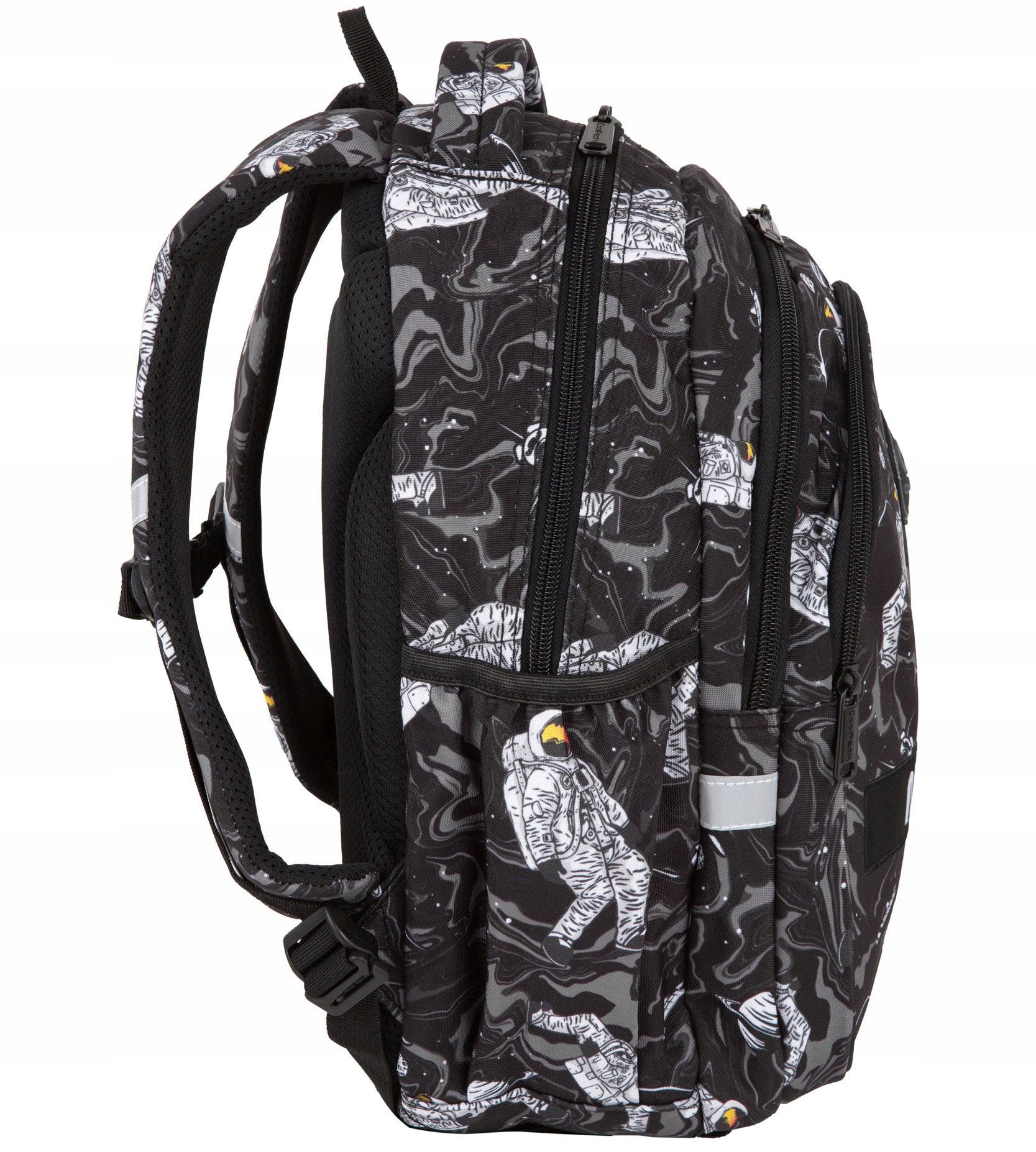 SCHOOL BACKPACK JERRY ASTRONAUT NASA For Class 1-3 WHITE-BLACK Brand CoolPack