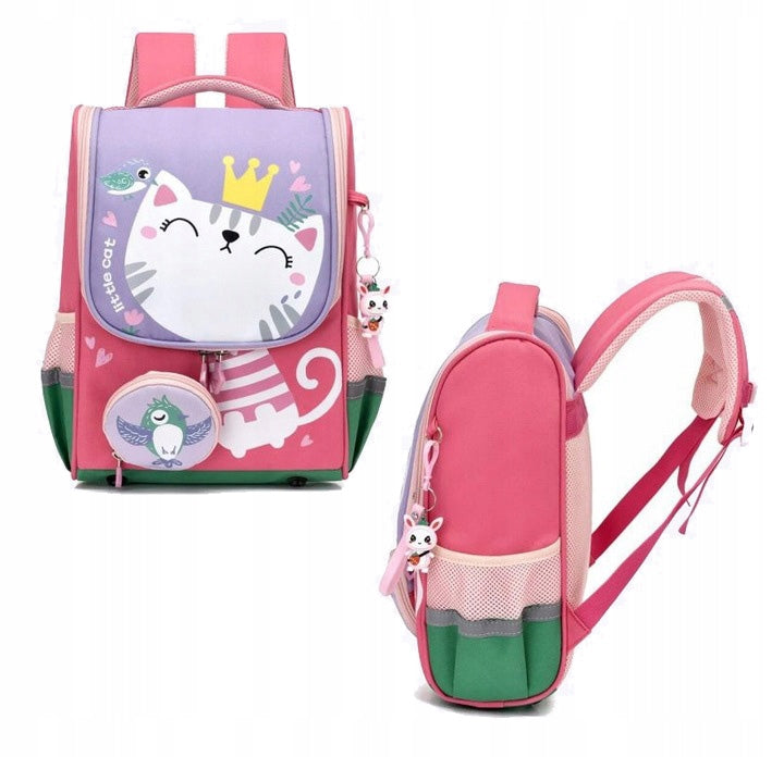 SCHOOL BACKPACK KITTEN BACKPACK PRESCHOOLER'S SATCHEL FOR FIRST CLASS