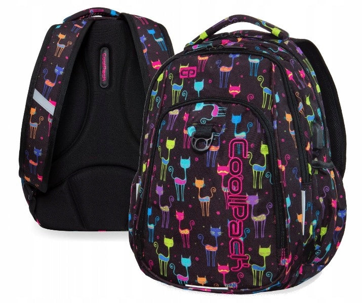 SCHOOL BACKPACK LARGE YOUTH COOLPACK STRIKE L 27L CATS COLORFUL CATS