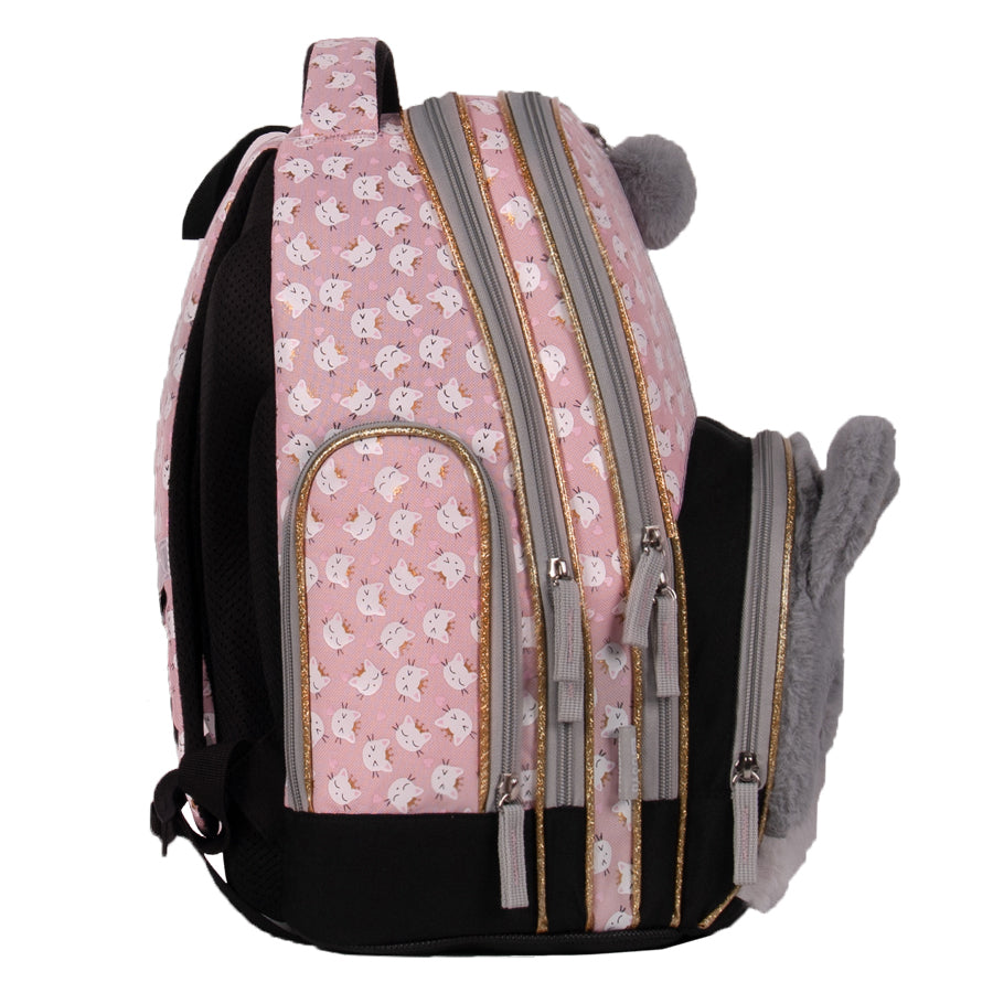 SCHOOL BACKPACK PASO KITTEN FOR GIRLS PLUSH ELEMENTARY SCHOOL Brand Paso