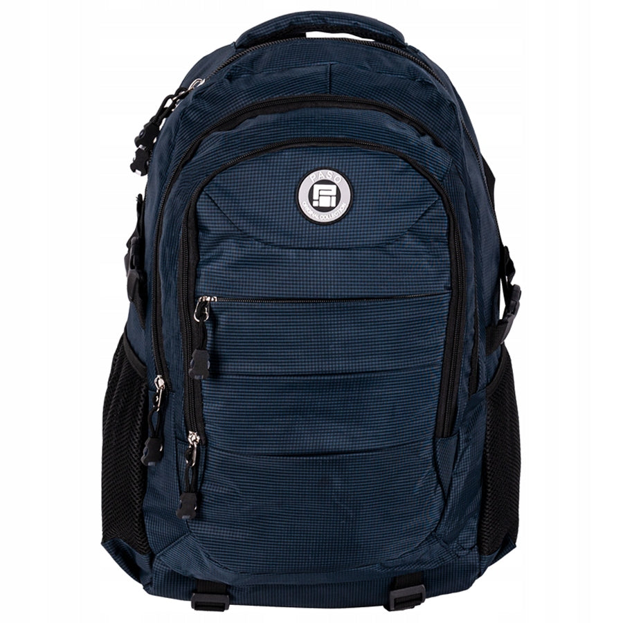 SCHOOL BACKPACK PASO LARGE WATERPROOF roomy NAVY BLUE