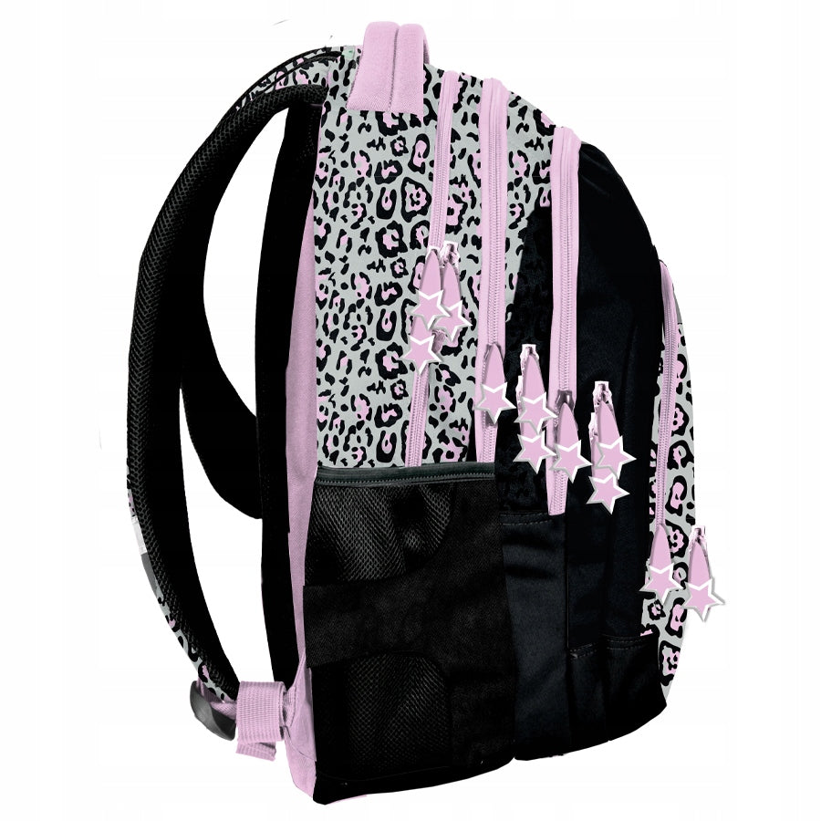 SCHOOL BACKPACK PASO MINNIE LEOPARD GIRL Brand Paso
