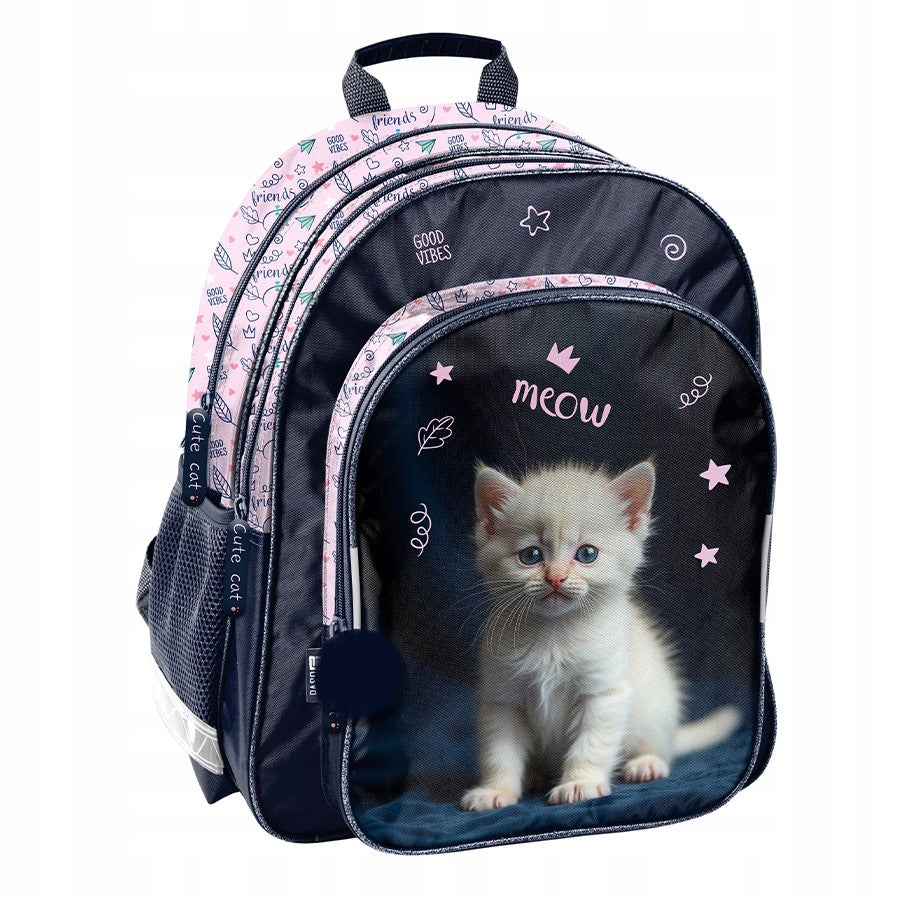 SCHOOL BACKPACK PASO cat satchel class 1-3 Kitten