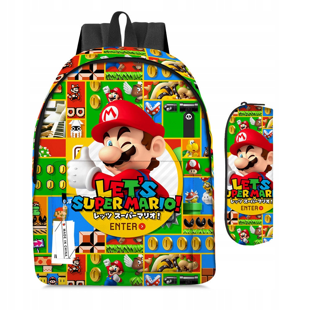 SCHOOL BACKPACK PENCIL CASE Super Mario Bros VARIOUS DESIGNS high quality Packaging status original