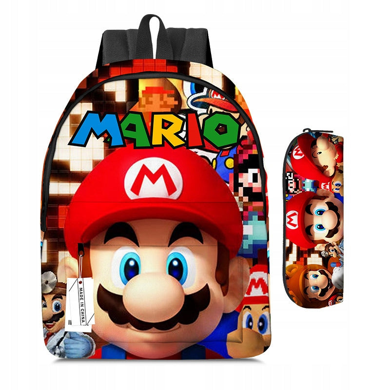 SCHOOL BACKPACK PENCIL CASE Super Mario Bros VARIOUS DESIGNS high quality