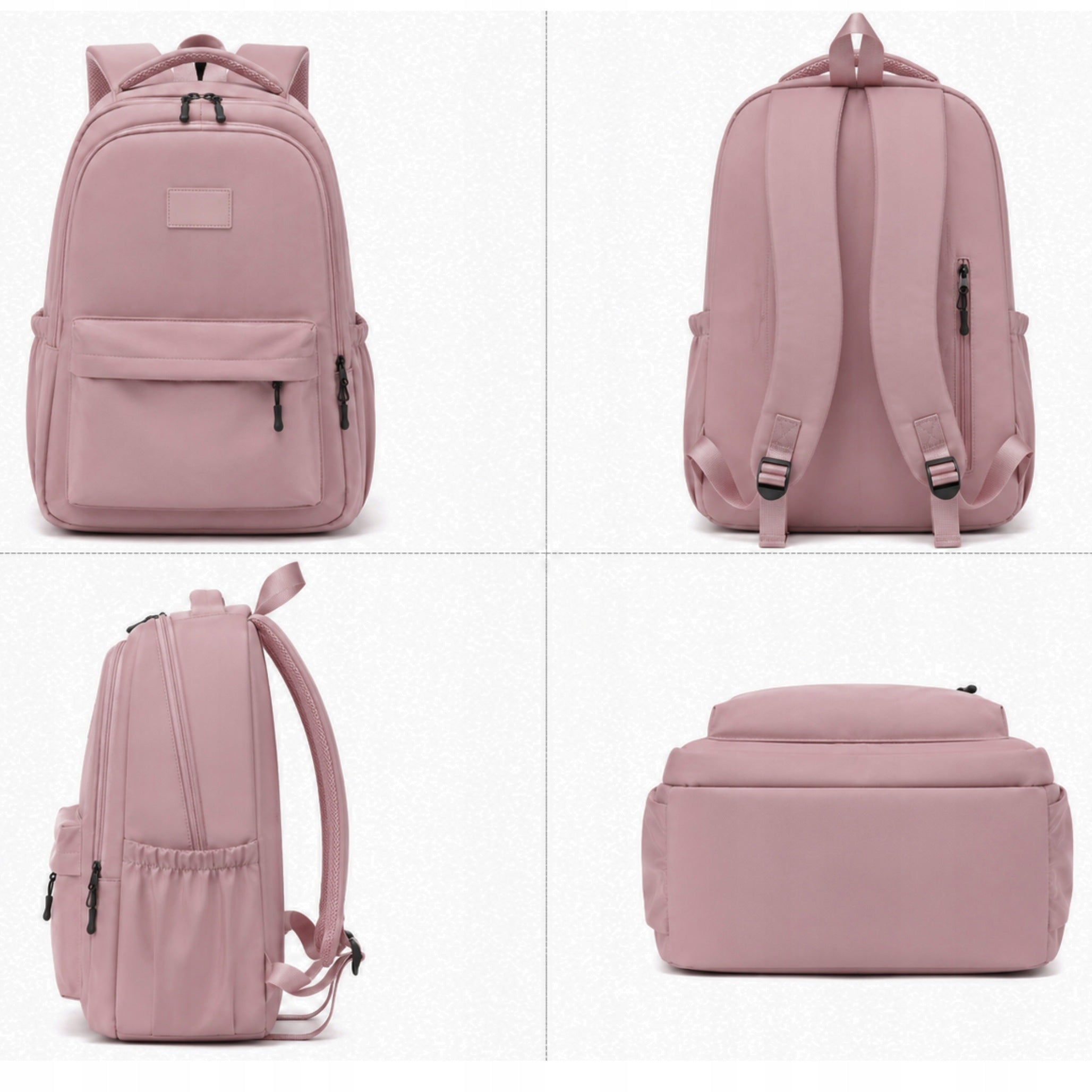 SCHOOL BACKPACK PINK YOUTH A4 FOR LAPTOP LIGHTWEIGHT WATERPROOF ROOMY 24L Manufacturer code MOCNY SOLIDNY