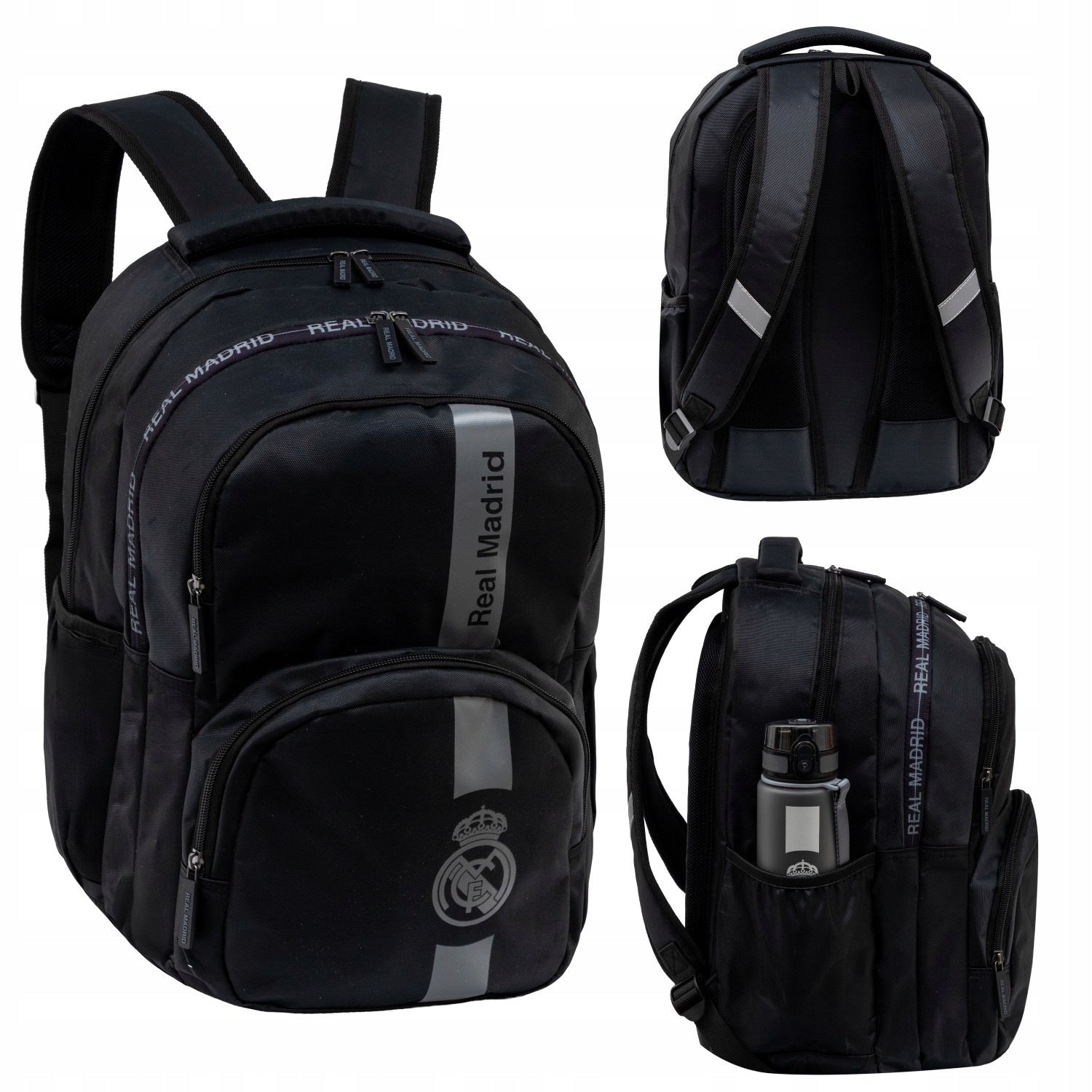 SCHOOL BACKPACK REAL MADRID YOUTH SPORTS BLACK