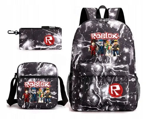 SCHOOL BACKPACK Roblox SATCHEL BAG SET PENCIL CASE 3IN1 PATTERNS STYLE Packaging status original