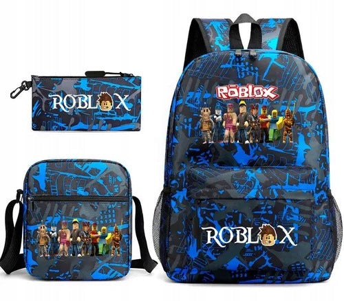 SCHOOL BACKPACK Roblox SATCHEL BAG SET PENCIL CASE 3IN1 PATTERNS STYLE