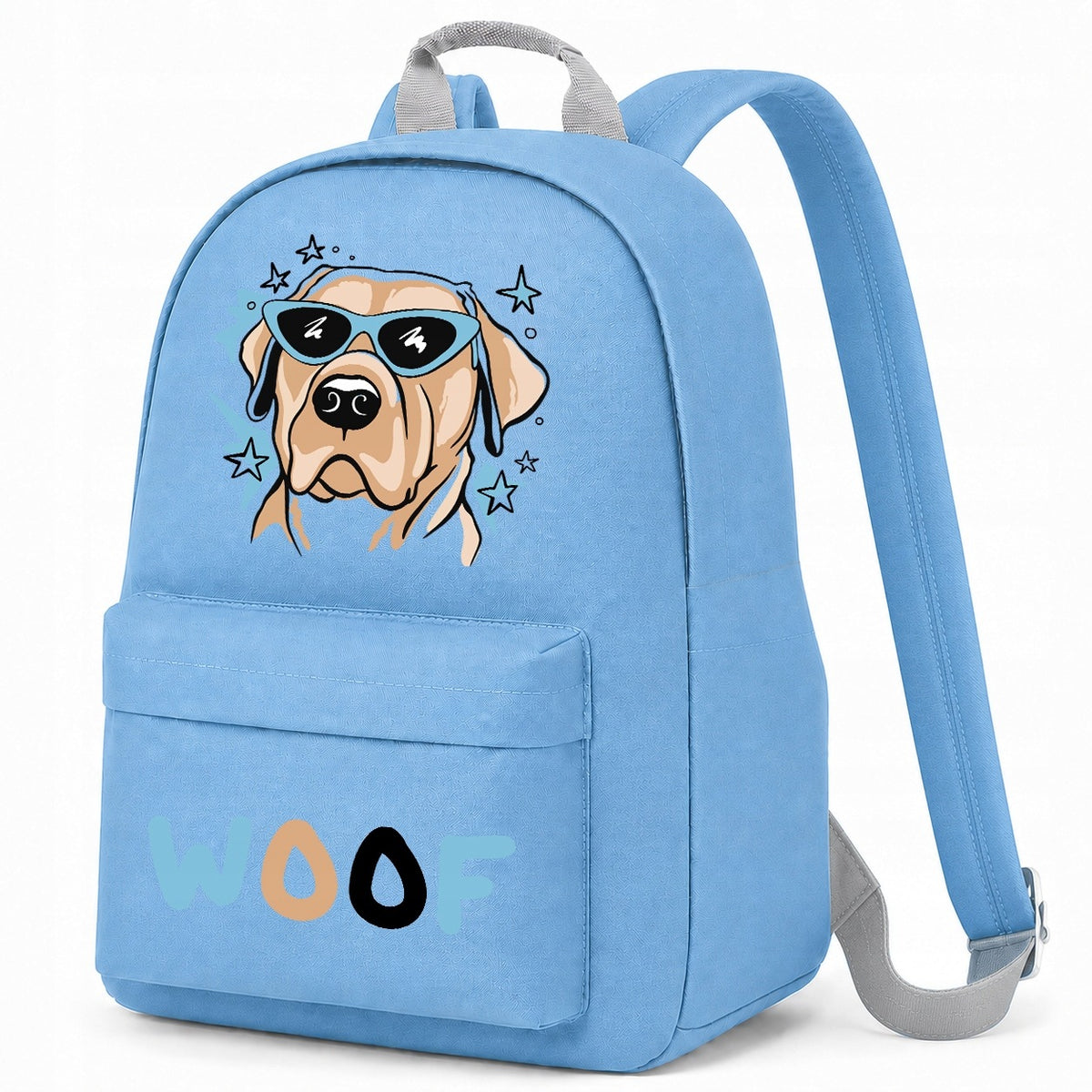 SCHOOL BACKPACK SATCHEL BLUE WASHING FOR SCHOOL 1-3 KL DOG WOOF WOOF