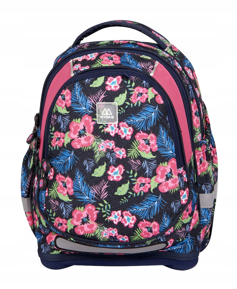 SCHOOL BACKPACK SATCHEL FLOWERS FOR GIRLS + FREEBIE NOTEBOOK Manufacturer code 400129159