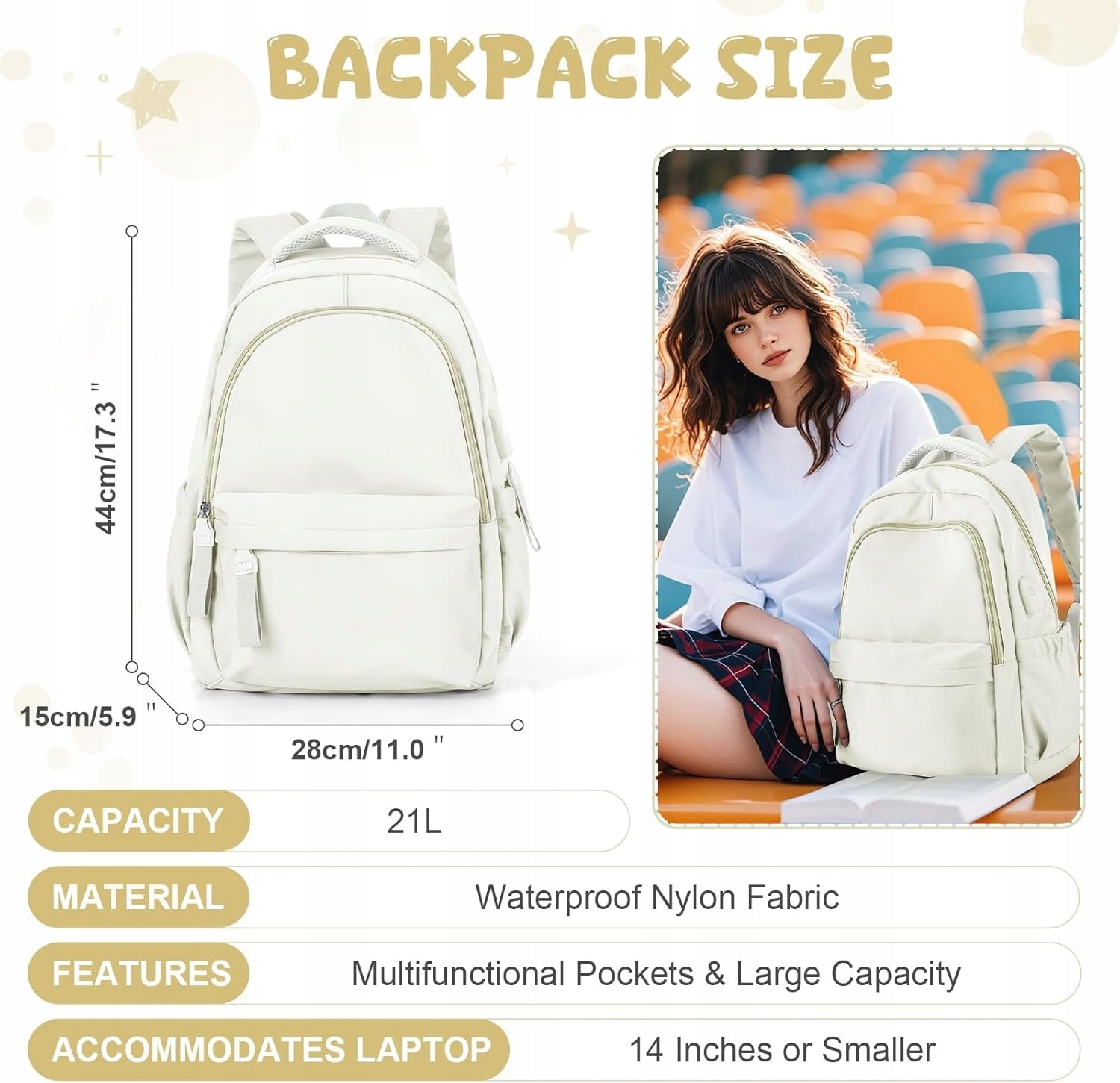 SCHOOL BACKPACK SATCHEL FOR CHILDREN TO SCHOOL A4 THREE-CHAMBER GREEN Type multi compartment