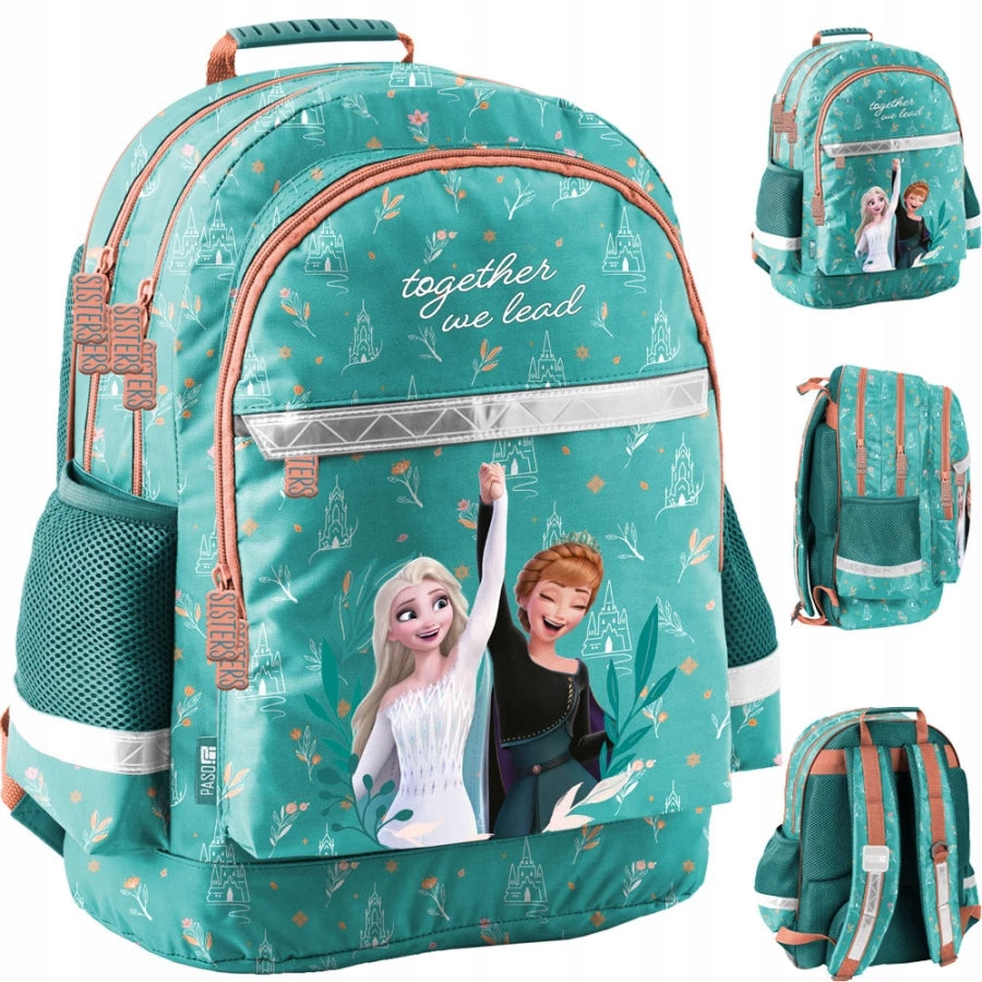 SCHOOL BACKPACK SATCHEL FOR GIRLS FROZEN LAND OF ICE ELSA ANNA