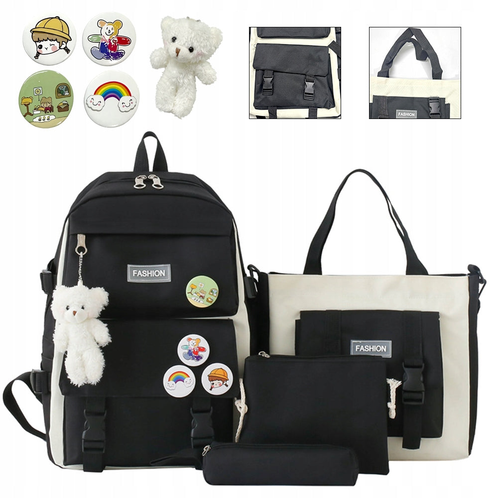 SCHOOL BACKPACK SATCHEL FOR GIRLS TEENAGERS+ PENCIL CASE + shoulder bag Brand no brand