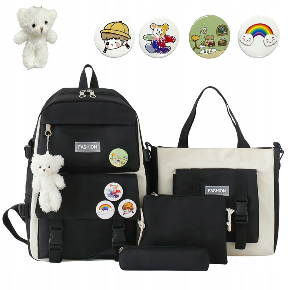 SCHOOL BACKPACK SATCHEL FOR GIRLS TEENAGERS+ PENCIL CASE + shoulder bag