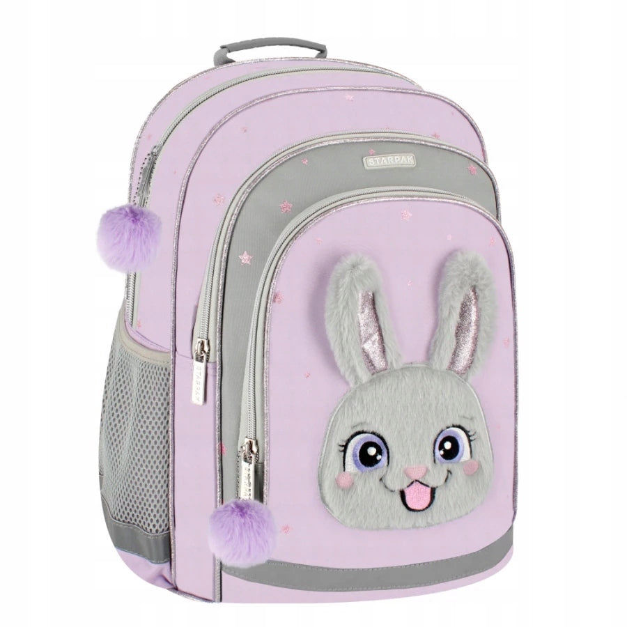 SCHOOL BACKPACK SATCHEL FOR GRADES 1-3 FOR GIRLS RABBIT EAN (GTIN) 5905523616460
