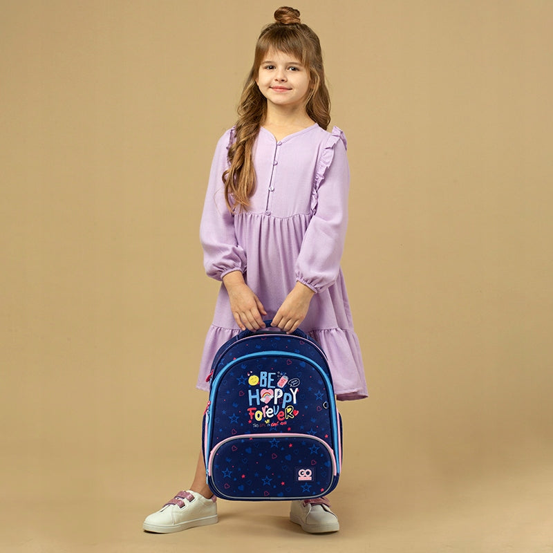 SCHOOL BACKPACK SATCHEL MULTI-CHAMBER FOR GIRLS BLUE GoPack EAN (GTIN) 4063276114013