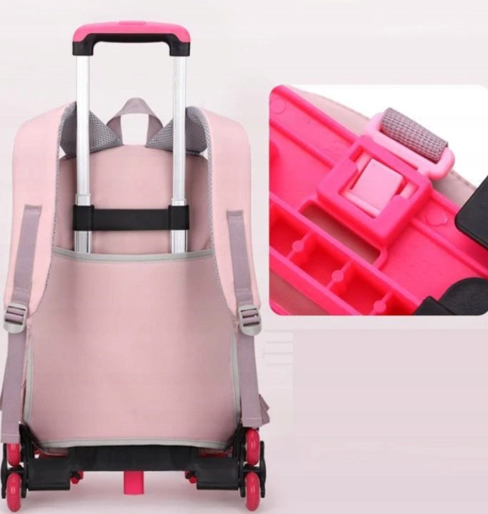 SCHOOL BACKPACK SATCHEL ON WHEELS FRAME FOR GIRLS ROOMY kl. Brand no brand