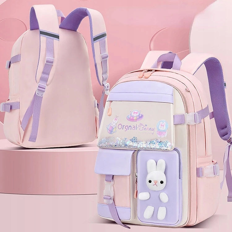 SCHOOL BACKPACK SATCHEL RABBIT WITH RABBIT PINK FOR GIRL SWEET Type multi compartment