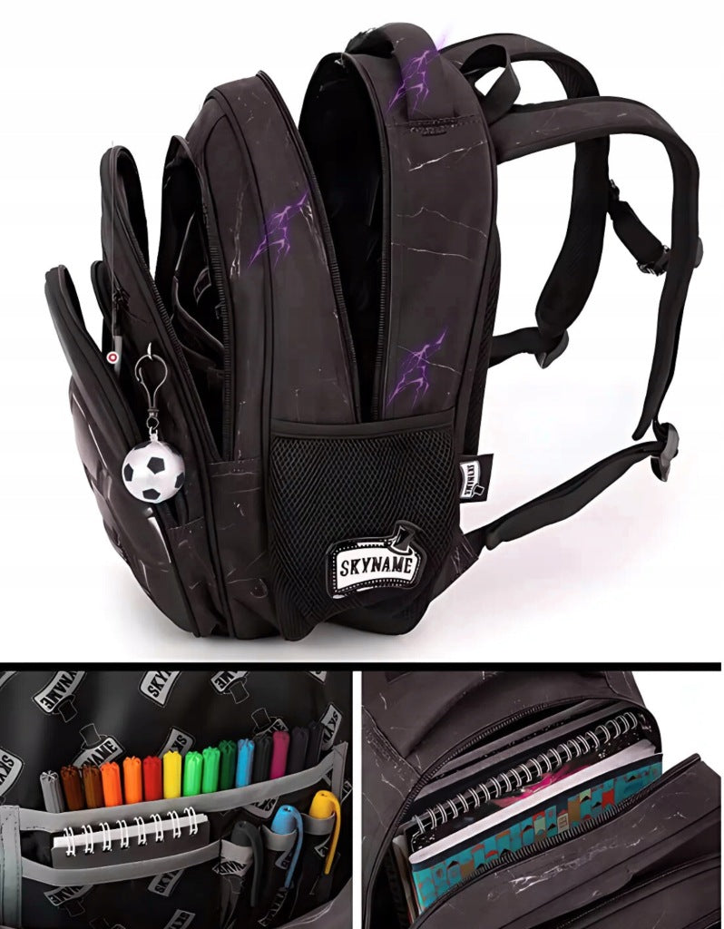 SCHOOL BACKPACK SATCHEL YOUTH ROOMY FOOTBALL FOR SCHOOL CLASS 1-3 Brand no brand