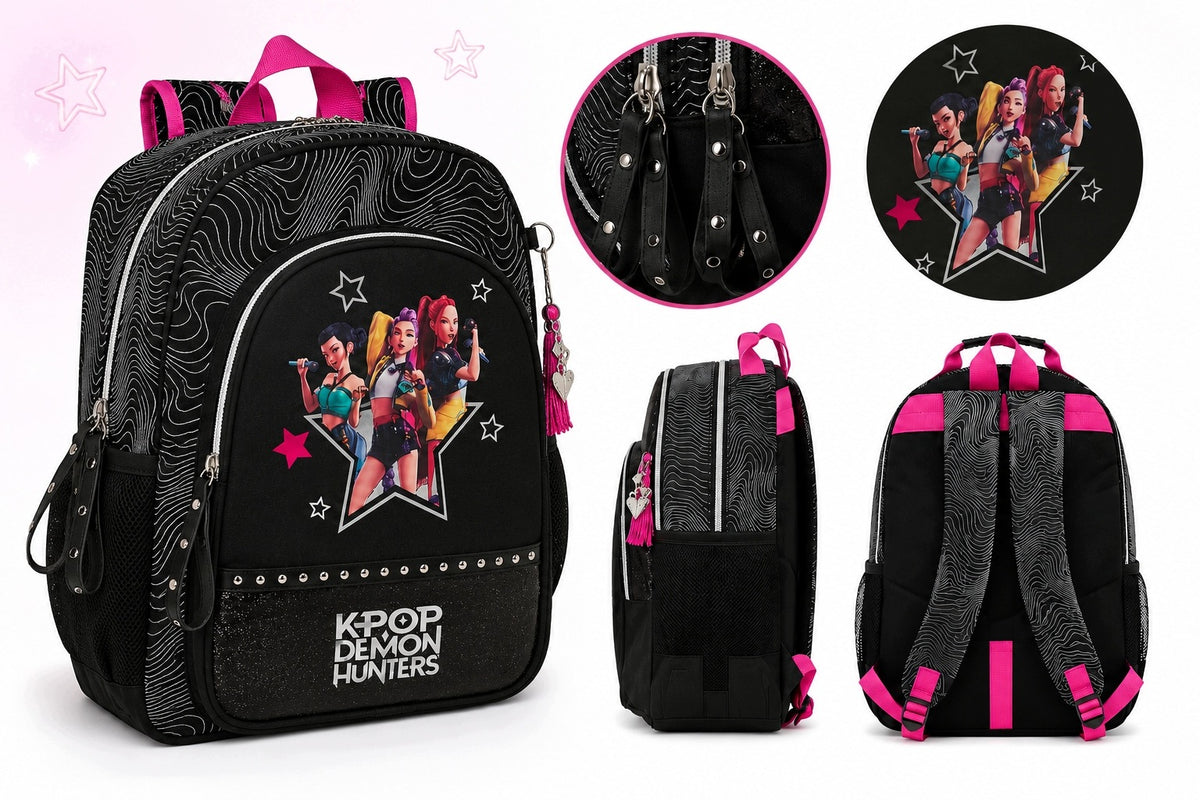 SCHOOL BACKPACK SINGLE COMPARTMENT K-POP DEMON HUNTERS HUNTRIX