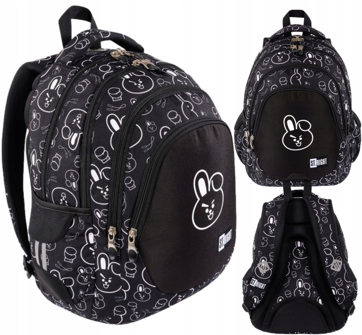 SCHOOL BACKPACK St.Right CLEVER BUNNY