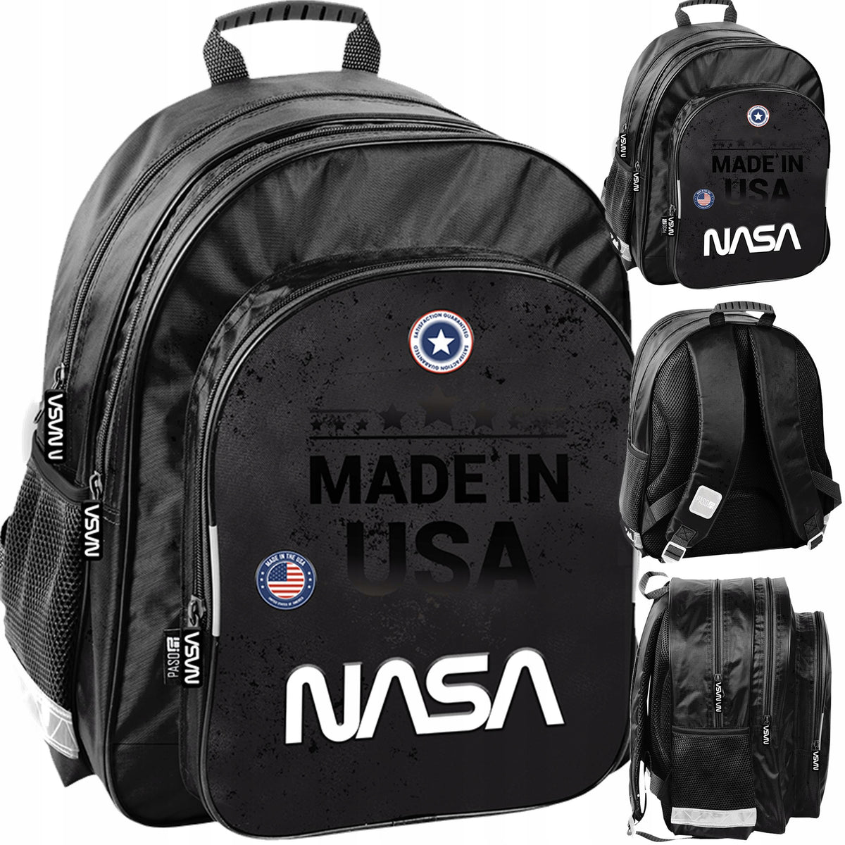 SCHOOL BACKPACK USA FOR BOYS BLACK SPACE