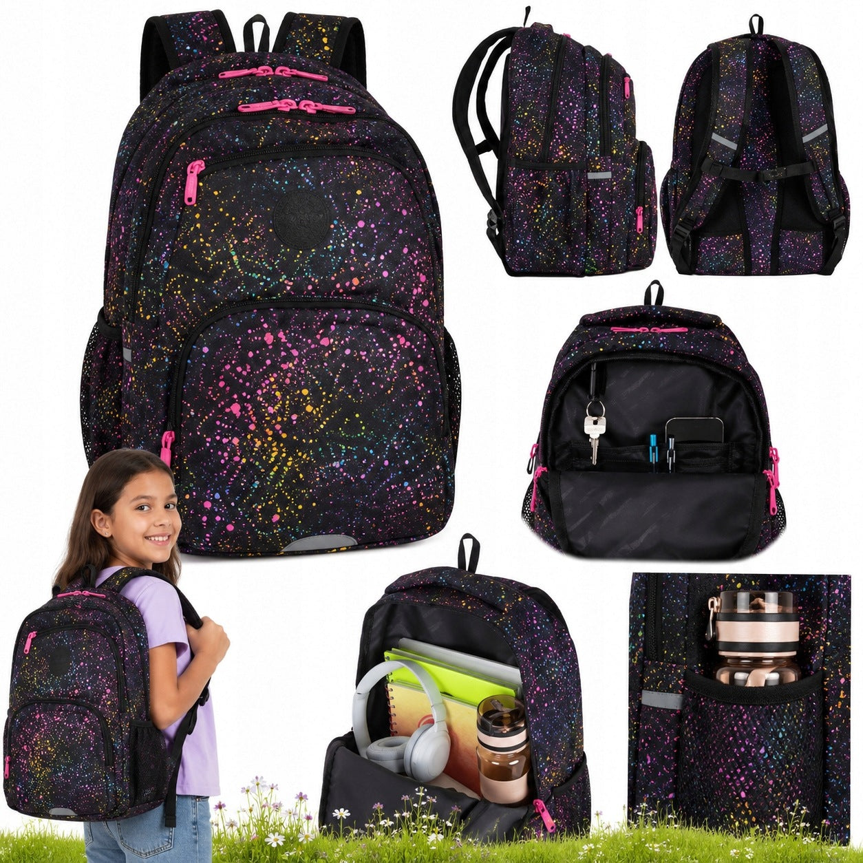 SCHOOL BACKPACK YOUTH SATCHEL 21L FOR GIRLS CLASS 1-3 COOLPACK