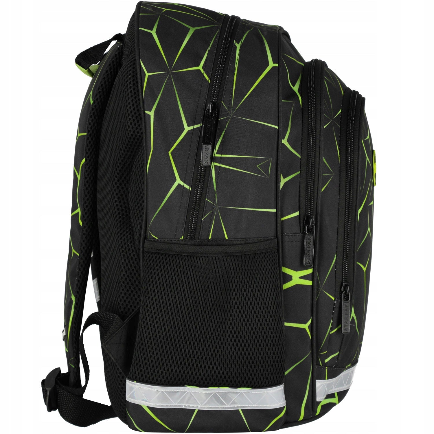 SCHOOL BACKPACK YOUTH SATCHEL FOR BOY BLACK 3D QUAKE Brand Starpak