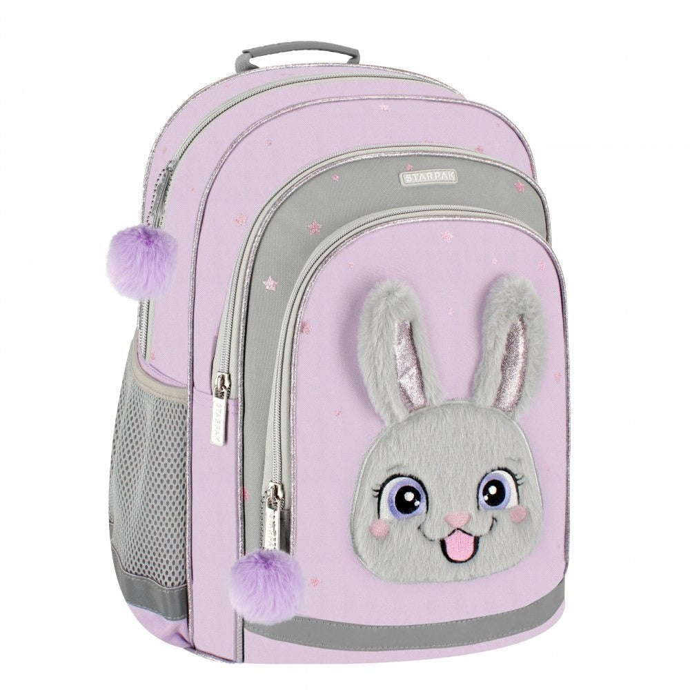 SCHOOL BACKPACK YOUTH SATCHEL FOR GIRLS WITH SWEET RABBIT Manufacturer code PLECAK SZKOLNY MŁODZIEŻOWY TORNISTER