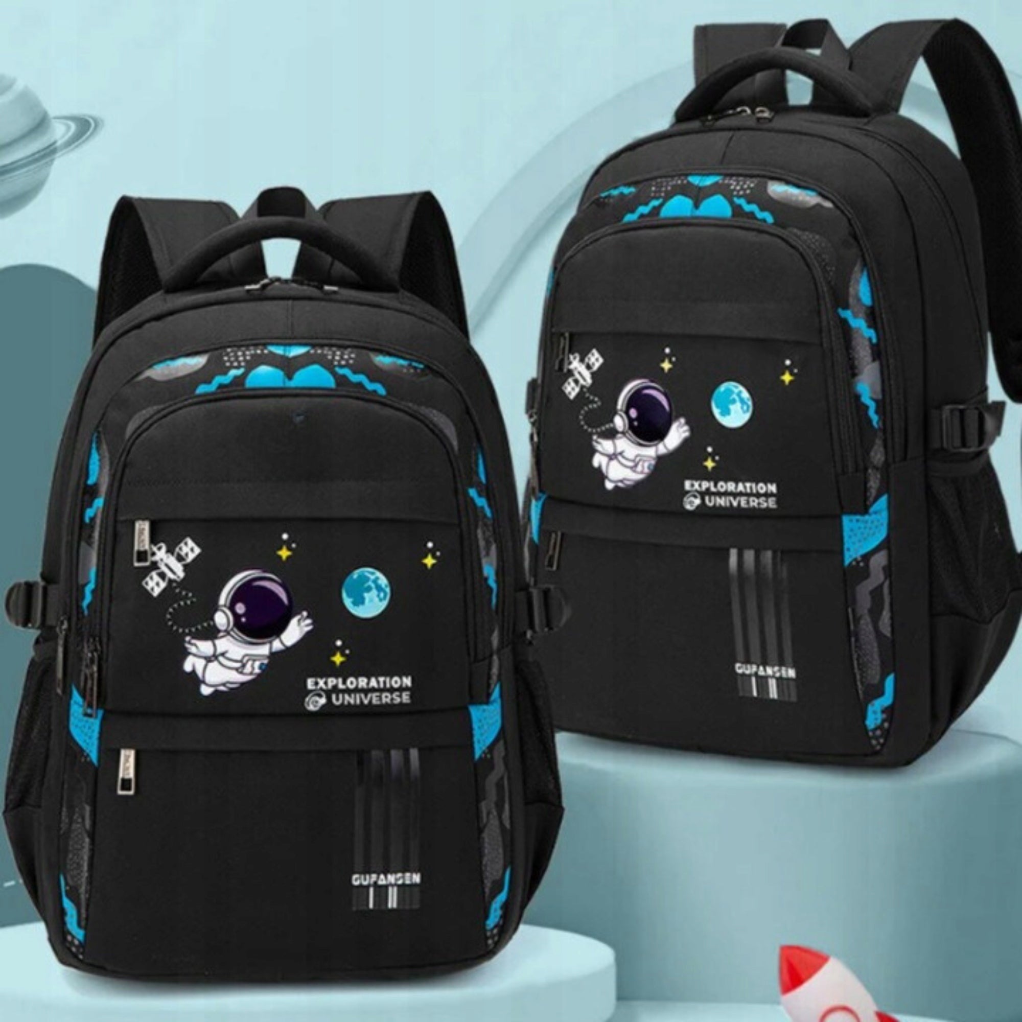 SCHOOL BACKPACK YOUTH SATCHEL ROOMY BLACK FOR BOY CLASS 4-6 Brand no brand