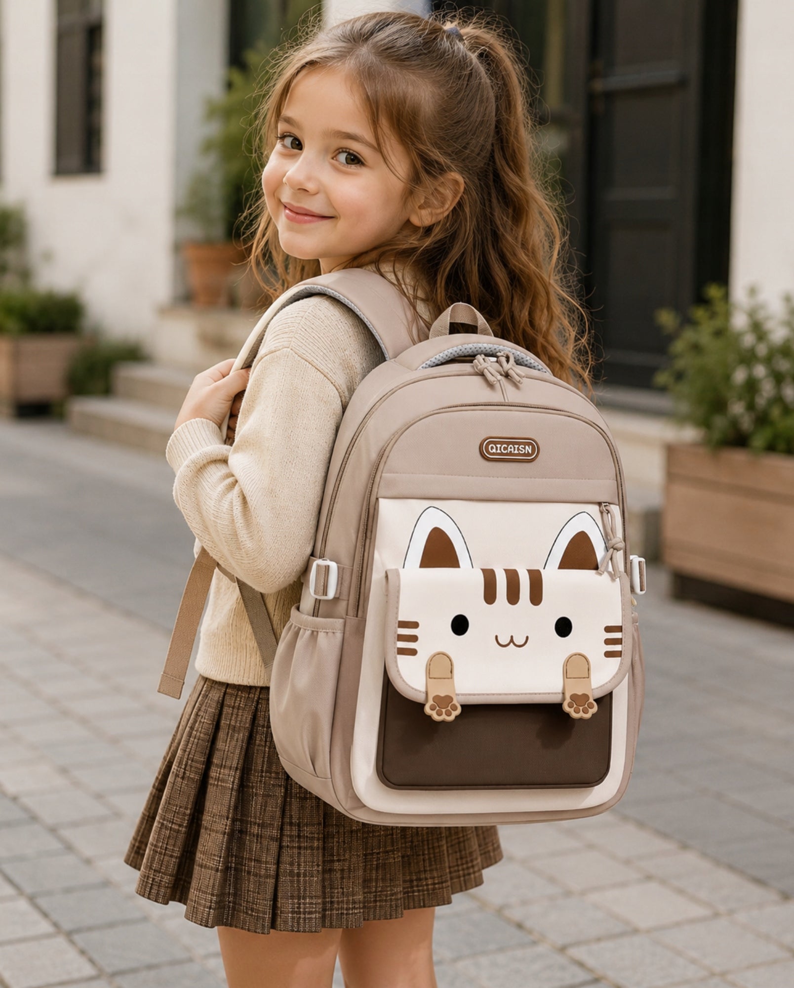 SCHOOL BACKPACK YOUTH SATCHEL ROOMY LARGE CAT FOR SCHOOL CLASS 4-6 Brand no brand