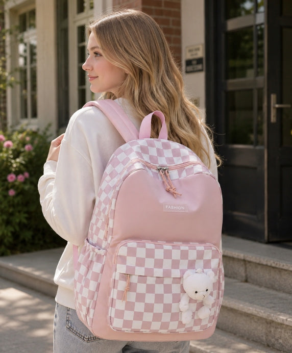 SCHOOL BACKPACK YOUTH SATCHEL ROOMY LARGE PINK FOR SCHOOL CLASS 4-6 Brand no brand