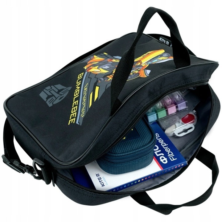 SCHOOL BAG A4+ TRANSFORMERS KITE WITH PLASTIC STRAP 34X27X7 CM BLACK Brand Kite
