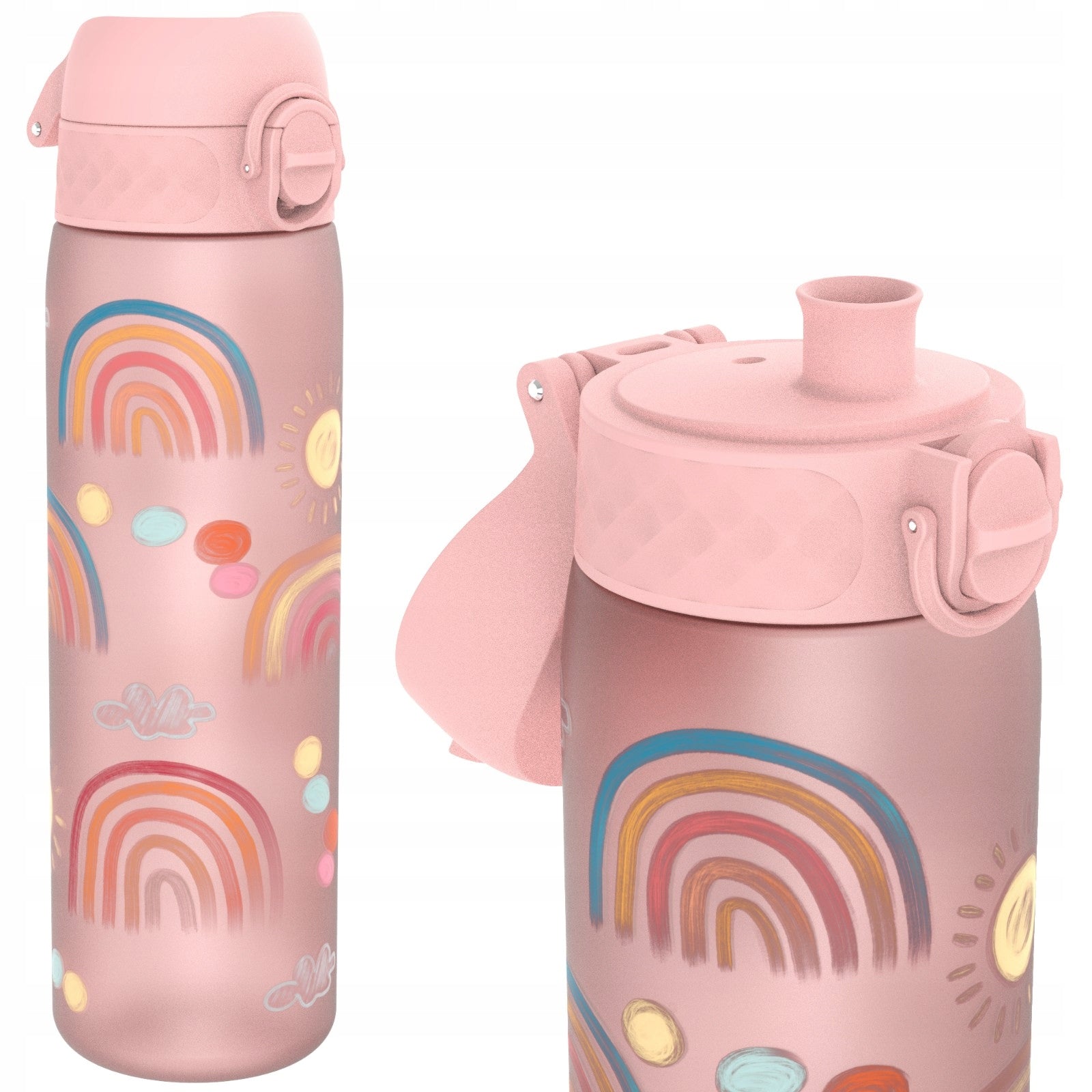 SCHOOL BOTTLE- PRESCHOOL CHILD- AIRTIGHT- RAINBOW PINK- ION8 0,5 L 500 ml
