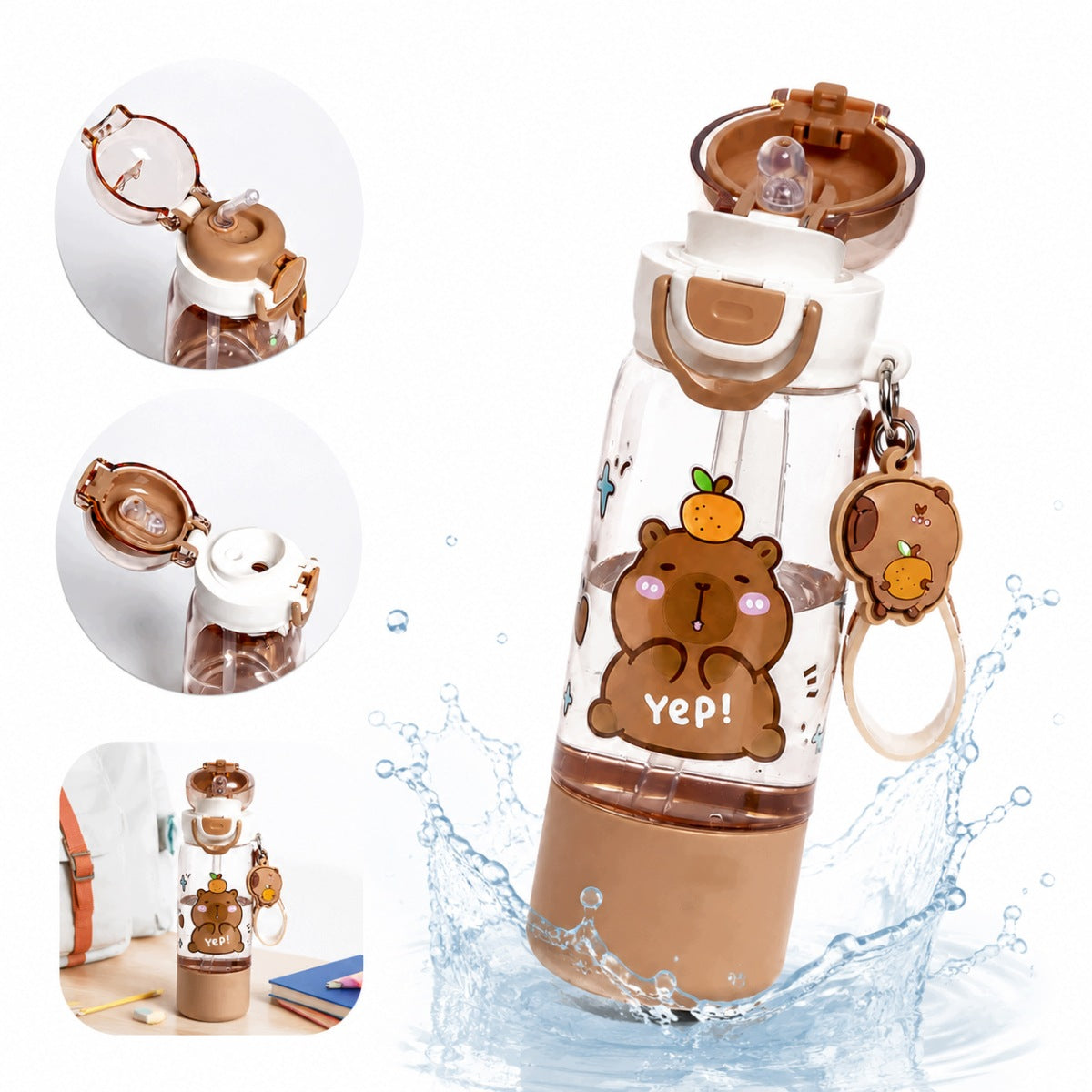 SCHOOL BOTTLE WATER BOTTLE FOR BABY SWEET CAPIBARA